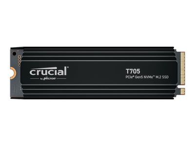 Crucial T705 - SSD - krypterat - 2 TB - inbyggd - M.2 2280 - PCI Express 5.0 (NVMe) - TCG Opal Encryption 2.01 - integrerad kylfläns