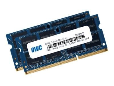 Other World Computing - DDR3 - sats - 16 GB: 2 x 8 GB - SO DIMM 204-pin - 1867 MHz / PC3-14900 - CL11 - 1.35 V - ej buffrad - icke ECC - för Apple iM