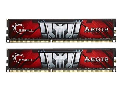 G.Skill AEGIS F3-1600C11D-16GIS - DDR3 - sett - 16 GB: 2 x 8 GB - DIMM 240-pin - 1600 MHz / PC3-12800 - CL11 - 1.5 V - ikke-bufret - ikke-ECC