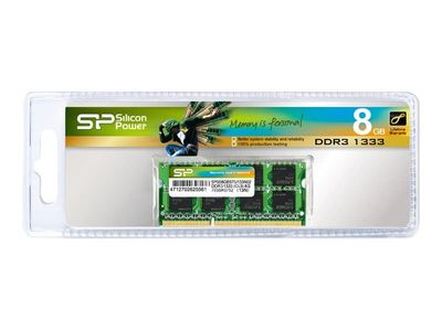 SILICON POWER - DDR3L - modul - 8 GB - SO DIMM 204-pin - 800 MHz / PC3L-12800 - CL11 - 1.35 V - ikke-bufret - ikke-ECC