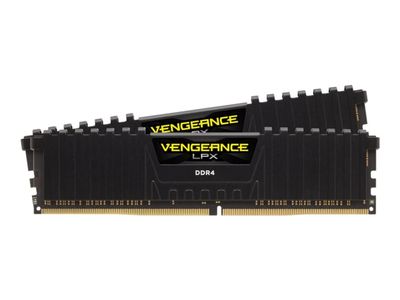 CORSAIR Vengeance LPX - DDR4 - sett - 64 GB: 2 x 32 GB - DIMM 288-pin - 3600 MHz / PC4-28800 - CL18 - 1.35 V - ikke-bufret - ikke-ECC - svart