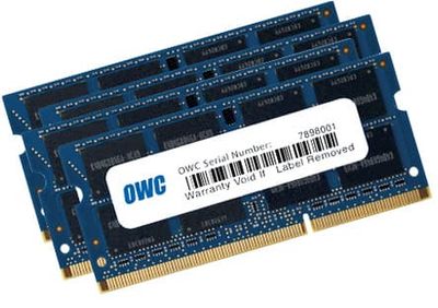OWC 4x 8GB, 1600MHz, DDR3L, PC12800, 32 GB, 4 x 8 GB, DDR3, 1600 MHz, 204-pin SO-DIMM, Blå