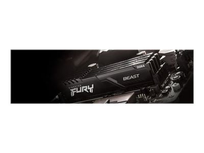 Kingston FURY Beast - DDR4 - sats - 128 GB: 4 x 32 GB - DIMM 288-pin - 3200 MHz / PC4-25600 - CL16 - 1.35 V - ej buffrad - icke ECC - svart