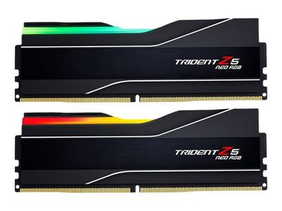 G.Skill Trident Z5 Neo RGB - DDR5 - sett - 32 GB: 2 x 16 GB - DIMM 288-pin - 3000 MHz / PC5-48000 - CL30 - 1.35 V - ikke-bufret - ikke-ECC - matt sva