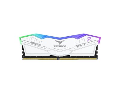 T-Force DELTA RGB - DDR5 - sett - 32 GB: 2 x 16 GB - DIMM 288-pin - 6000 MHz / PC5-48000 - CL38 - 1.25 V - ikke-bufret - on-die ECC - hvit
