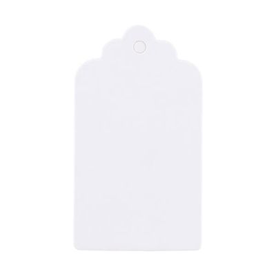 Hängande etiketter av blankt kraftpapper - 100-pack för bröllopsfester, etiketter, prislappar, presentkort