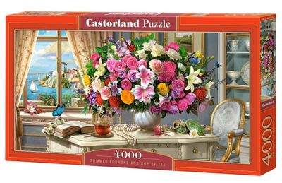 Castorland Summer Flowers and Cup of Tea 4000 pcs Puslespill 4000 stykker Kunst