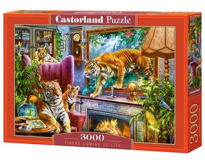 Castorland Tigers coming to life 3000 pcs, 3000 stykker, Dyr, 9 år