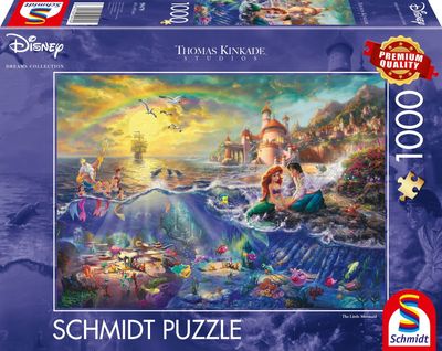 Disney The Little Mermaid Ariel Thomas Kinkade Puslespill 1000 brikker Schmidt