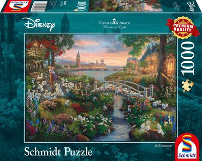 Disney 101 Dalmatians Thomas Kinkade Puslespill 1000 brikker Schmidt