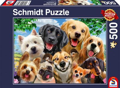 Dog Selfie Puslespill 500 brikker Schmidt