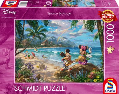 Puslespill Disney Minnie & Mickey in Hawaii 1000 brikker, Schmidt