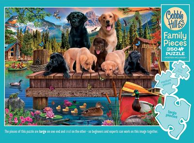Puslespill Pups and Ducks (Family) 350 brikker, Cobble Hill