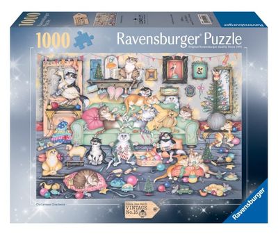 Ravensburger Puslespill Crazy Cats Christmas Crackers 1000p (12001244)