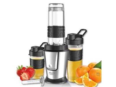 Adler AD 4081, Sportmixer, 0,57 l, Iskrossning, 800 W, Svart, Rostfritt stål, Translucent