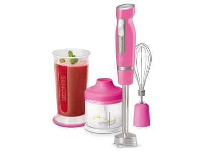 Sencor SHB 4468RS-EUE3, Stavmixer, 0,7 L, Pulsfunktion, Iskrossning, 1000 W, Rosa, Rostfritt stål