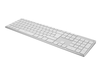 DELTACO TB-402 - Tastatur - trådløs - Bluetooth 3.0 - Pan Nordic - sølv