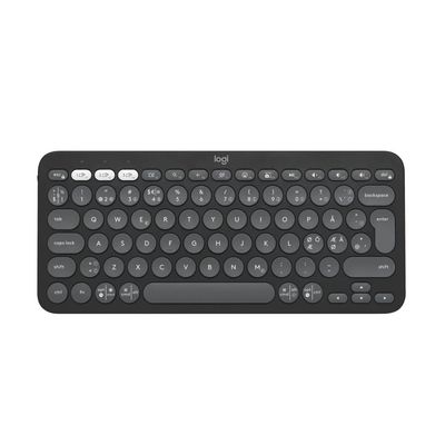 Logitech® | Pebble Keys 2 (K380s) - Tastatur - Bluetooth, 2,4 GHz - Nordisk layout - Tonal-Graphite
