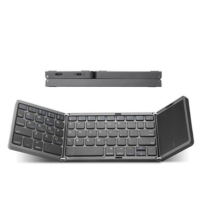 NÖRDIC Bluetooth 5.0 sammenleggbart tastatur med pekeplate 64 taster Multiparing IOS Android Windows US Layout