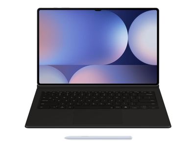 Samsung EF-DX925 - Tangentbord och foliefodral (bokomslag) - AI-nyckel - med pekdyna - trådlös - POGO pin, Bluetooth - svart tangentbord, svart fodra