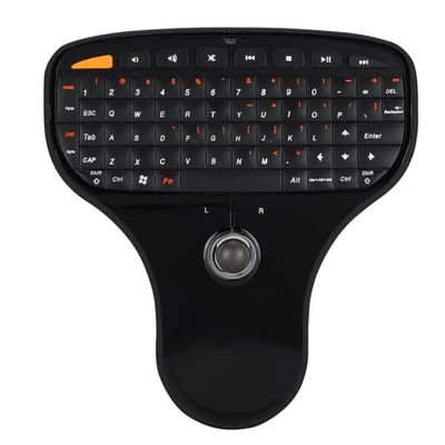 2.4G langaton mini USB QWERTY-näppäimistö ohjauspallolla - Multimedia-näppäimistö TV:lle ja tietokoneelle
