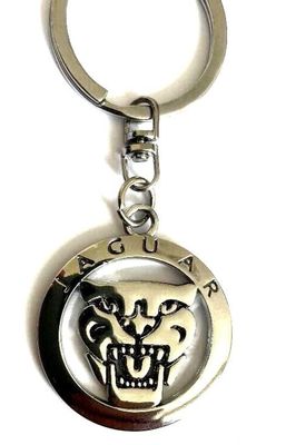 Vintage Jaguar Metal Car Keyring Key Chain Ring Jaguar Badge
