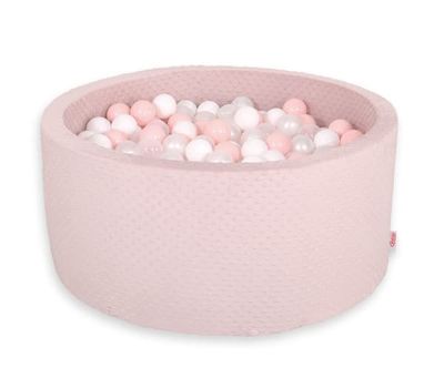 Minky torrpool H-40 cm med 200 bollar - smutsrosa