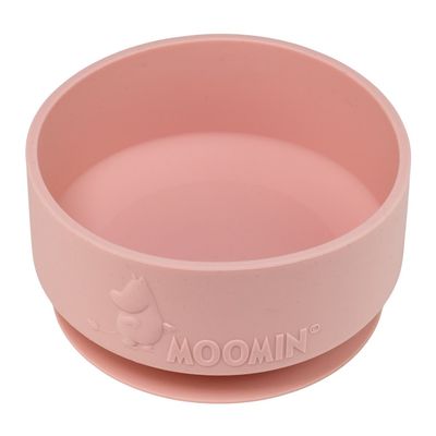 Mumin Silikon Skål med Sugkopp Rosehip Pink Rätt Start