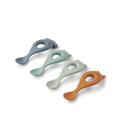 Liva Silikon Skedar 4-Pack Whale Blue Liewood