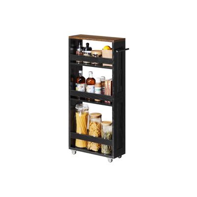 Smal vagn – 4 nivåer med handtag – Ebony Black-Vintage Brown