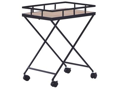 Rullebord i Sort Farve Metal Køkkenbord
