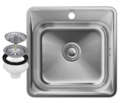 DISKHO I ROSTFRI ENKELKAMMARE KVADRATISK SATIN TURI48