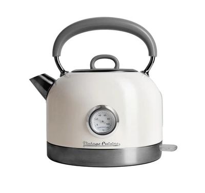 Vattenkokare med termometer 1,7 l Vintage Cuisine Cream