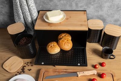 Dubbelsidig brödlåda med 4 behållare BRUNBESTE BB-2754-PL