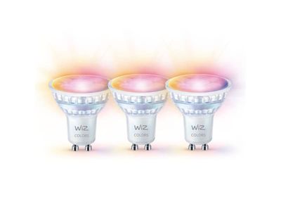 WiZ Spot 50 W PAR16 GU10 x3, Smartpære, Wi-Fi/Bluetooth, Hvit, GU10, PAR16, Hvit