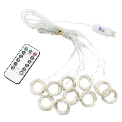 USB-drevet LED-gardin - Varmt Lys
