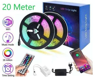Fleksibel 20m RGB LED strip / Lyssløjfe / LED-Strip Bluetooth APP