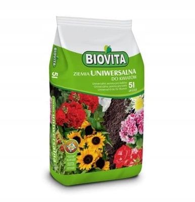 Universal havejord 5,5-6,5 pH til blomster 5 l