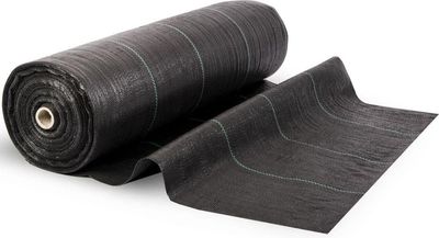 Viking Choice UV-beständigt rotbarriärtyg, 100m x 1,6m, inkluderar 100 markpinnar för enkel installation