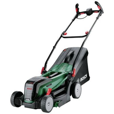 Bosch Home and Garden Batteri Batteridriven gräsklippare inkl. 2 batteri, inklusive laddningsstation 2x 18 V Klippbredd
