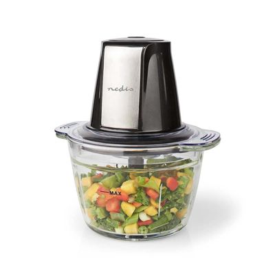 Mathackare | 500 W | 1 l | Glas | 1 hastighetsinställning | Silver / Svart