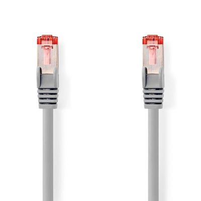 CAT6 Nätverkskabel | RJ45 hane | RJ45 hane | S/FTP | 5.00 m | Rund | LSZH | Grå | Label