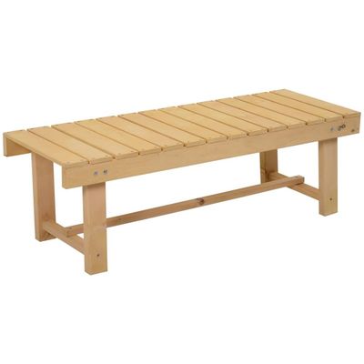 Hagebenk 2-Seters Benk Laget Av Heltre, Rustikke Hagemøbler, Natur, 110X38X35Cm