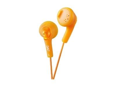 JVC HA-F160-D Gumy - Hörlurar - öronknopp - kabelansluten - 3,5 mm kontakt - orange