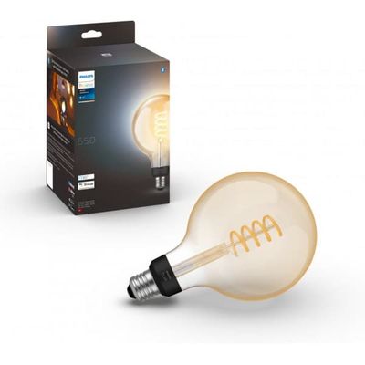 Philips Hue -filamenttiälylamppu, White ambiance Filament Globe, E27, 12,5 cm