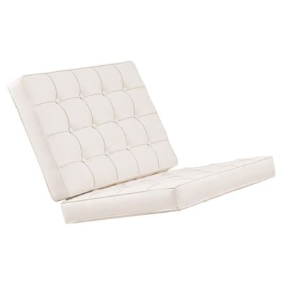 Kuddset Berlin designstol - Vit