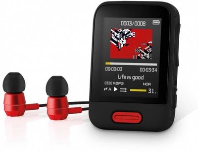 Sencor MP3 MP4-spiller SFP 7716RD 16GB Bluetooth 1,8 tommers skjerm