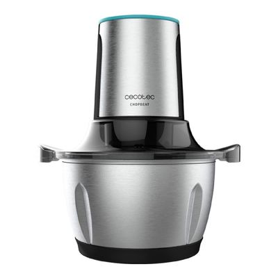 Cecotec Electric meat and vegetable mincer, 600 W, 4 black titanium blades, 2 1.5-litre bowl made of stainless steel and 2 speed settings.