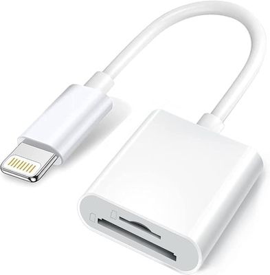 Lightning til SD/TF Kortleser - 2-i-1 Minnekortadapter til iPhone/iPad
