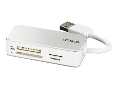 DELTACO UCR-147 - Kortleser (MS PRO, MS PRO Duo, TransFlash, SDHC, microSDHC) - USB 3.0